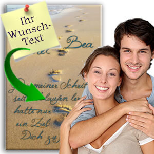 Individueller Text auf einer Leinwand