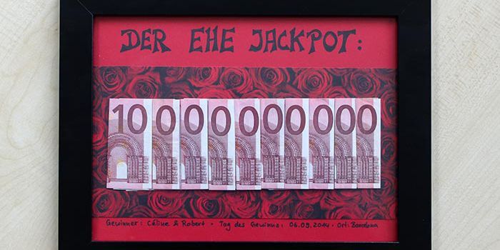 Geldgeschenk Ehe-Jackpot