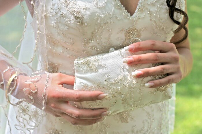 Brauttasche ivory