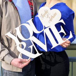 Holzschild Hochzeit personalisiert
