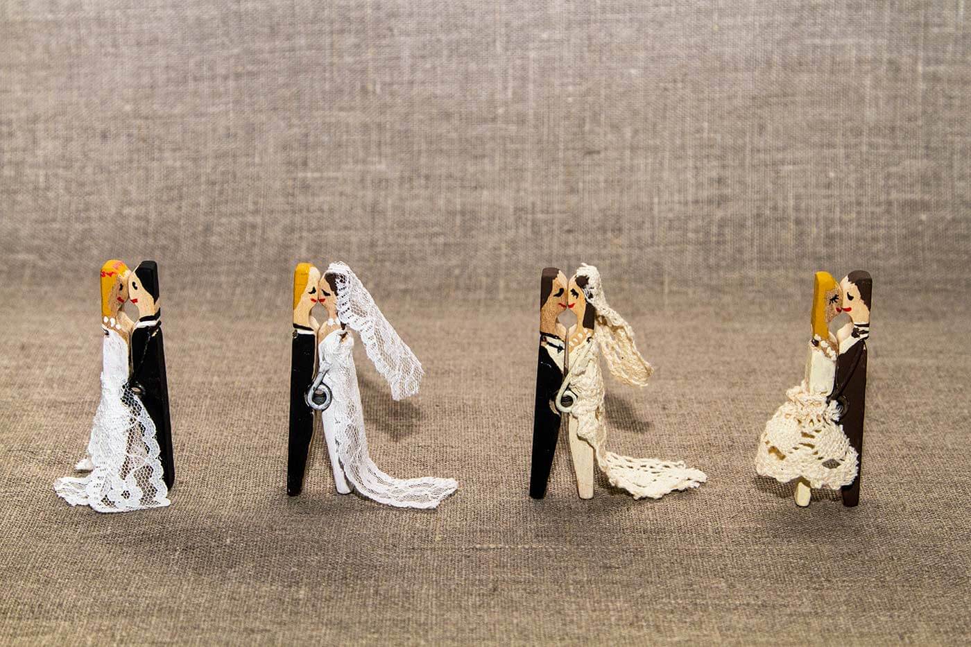 Wäscheklammer-Brautpaar | DIY-Anleitung um das Brautpaar zu basteln