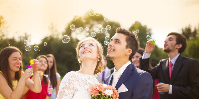 Seifenblasen zur Hochzeit
