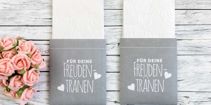 Taschentücher Hochzeit personalisiert