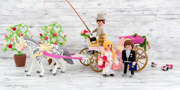 Playmobil Hochzeit Brautpaar und Kutsche