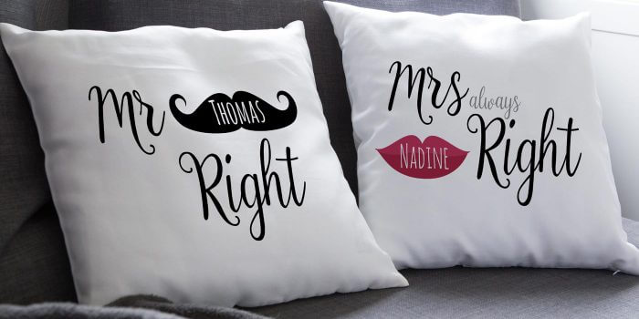 Hochzeitsgeschenke Kissen