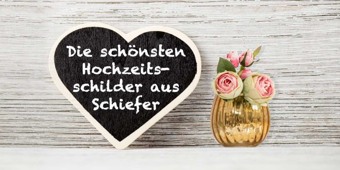 Schieferherz zur Hochzeit